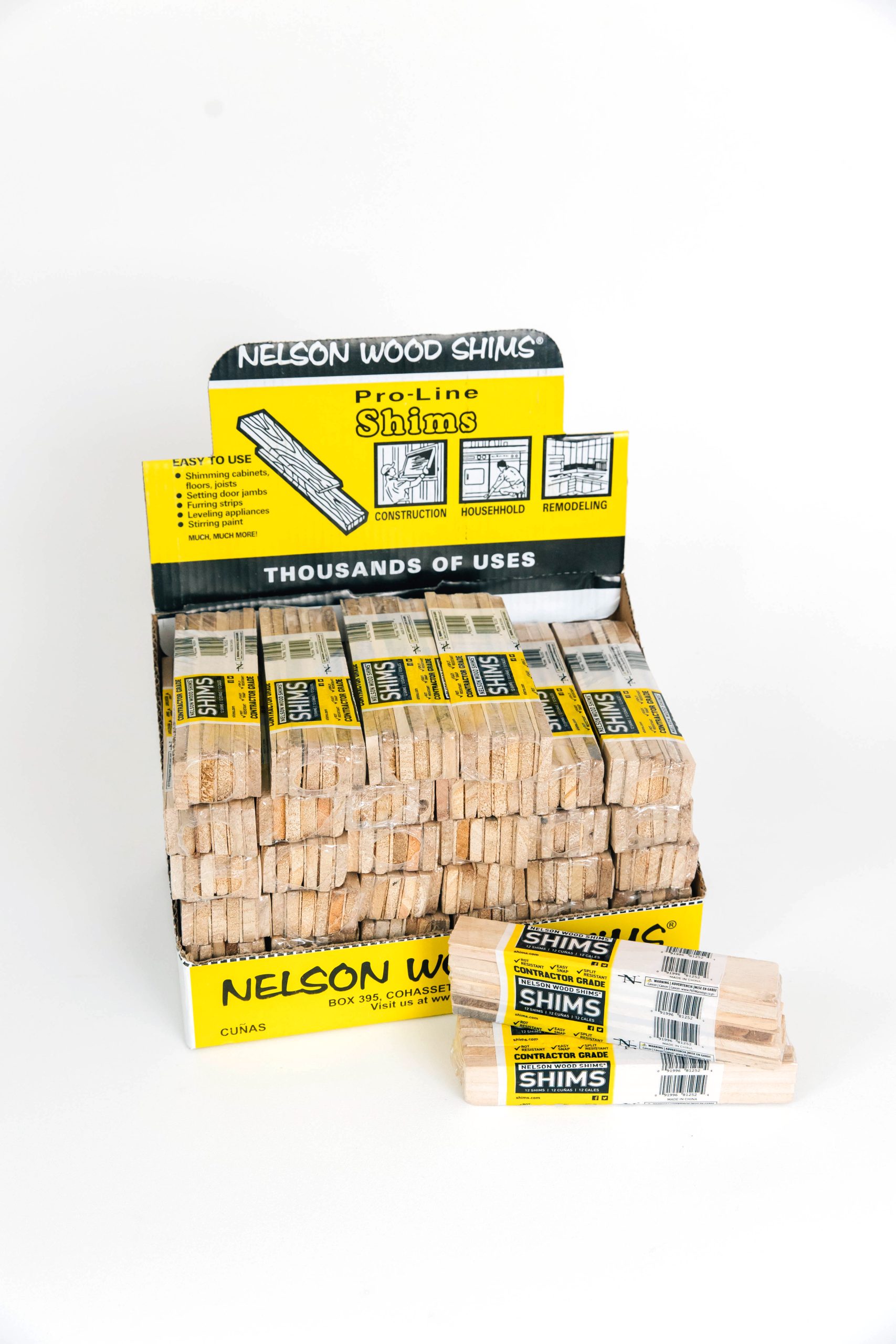 Nelson Wood Shims WC8/32/15/50-LA Composite Shims, 8 x 1-3/8-In