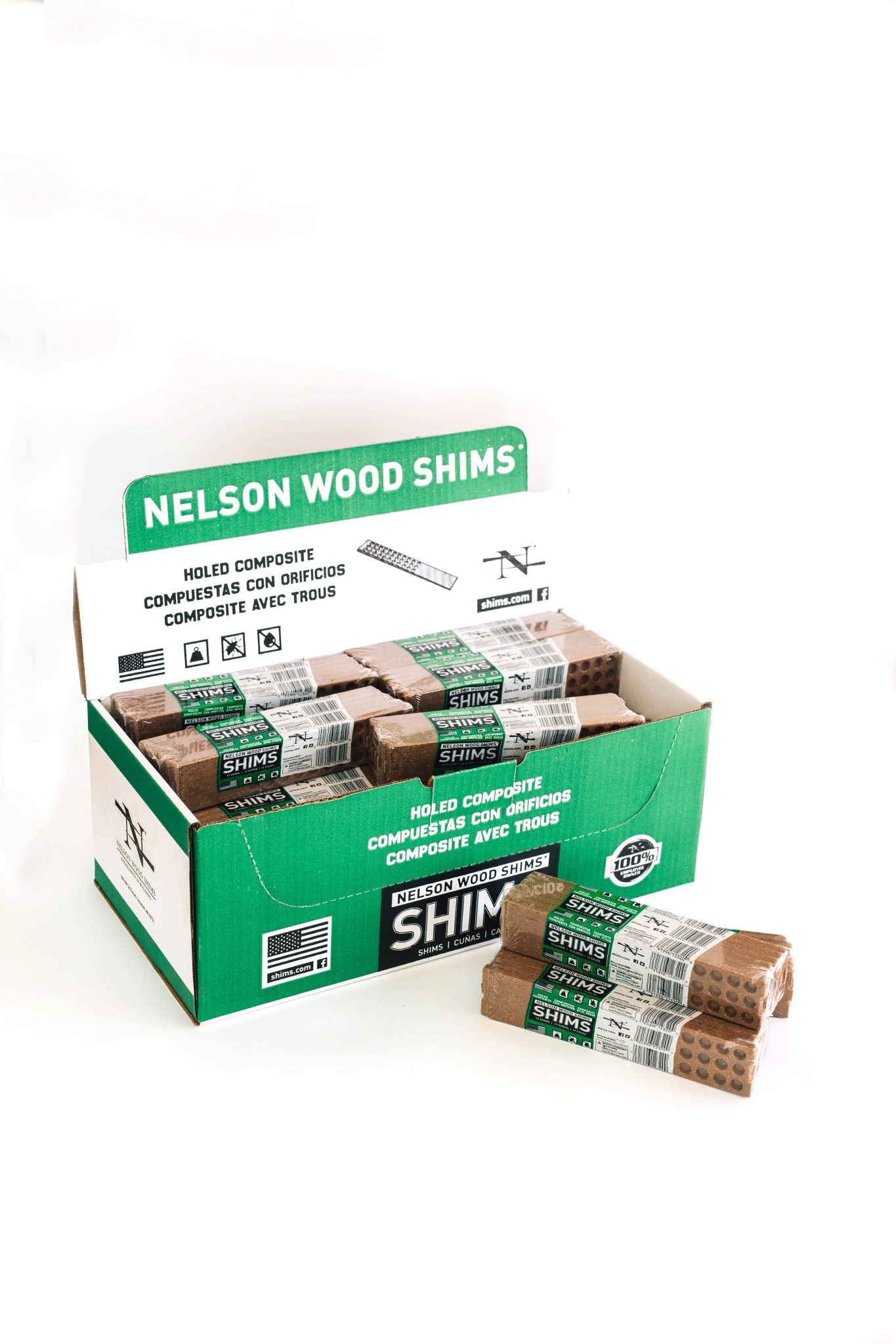 Holed Composite Bundle – 8 Inch Composite Shims – Nelson Wood Shims