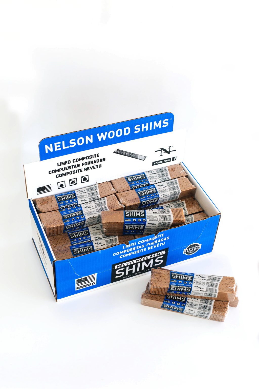 Lined Composite Bundle – 8 Inch Composite Shims – Nelson Wood Shims